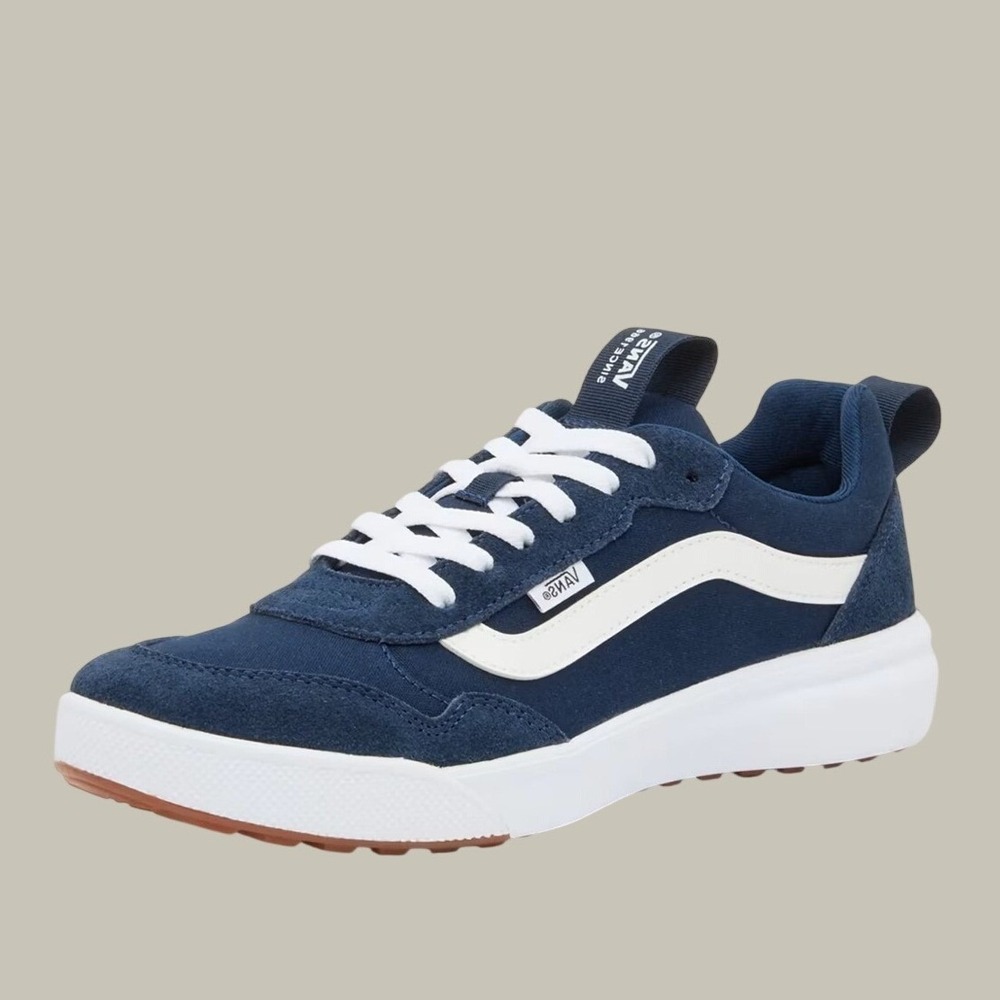 Vans Range EXP Navy BLue Suede Canvas Sneakers Men's Size 10.5 NEW